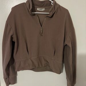 BearPaw Tan Quarter-Zip Sweatshirt